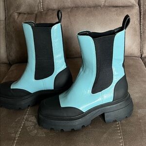 Katy Perry Collections Black and Blue Combat Boots